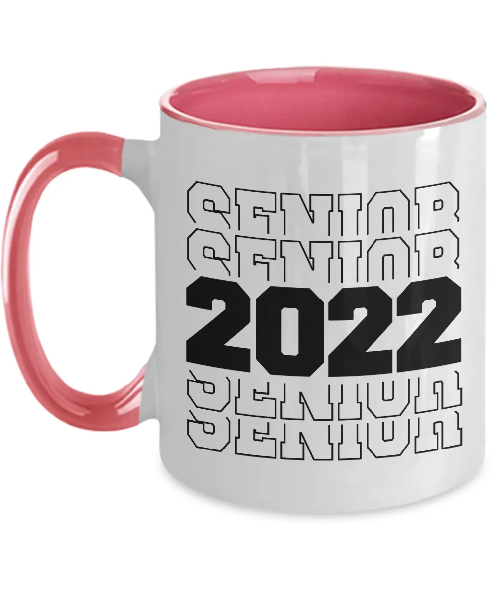 Senior 2022 Mug Two-Tone Coffee Cup Funny Gift