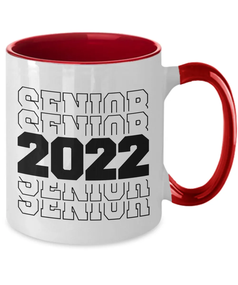 Senior 2022 Mug Two-Tone Coffee Cup Funny Gift