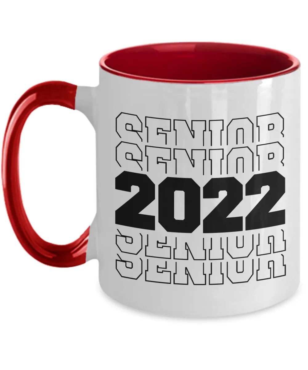 Senior 2022 Mug Two-Tone Coffee Cup Funny Gift