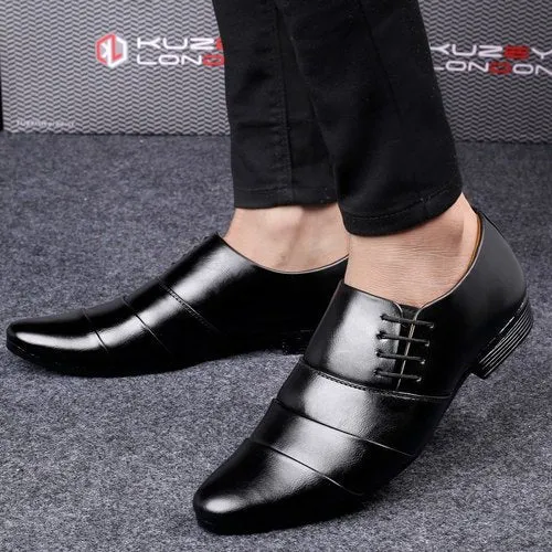 Side Lace-Up Pattern Formal Shoes For Party, Wedding And Office Wear-Unique and Classy