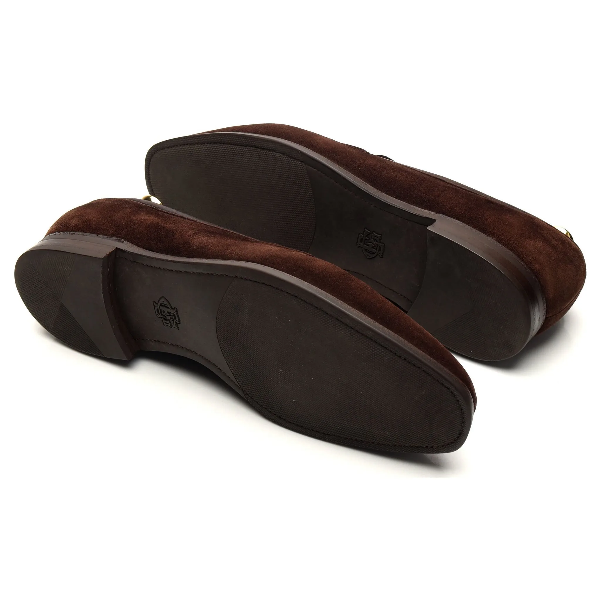 'Sloane' Dark Brown Suede Loafer UK 11 F