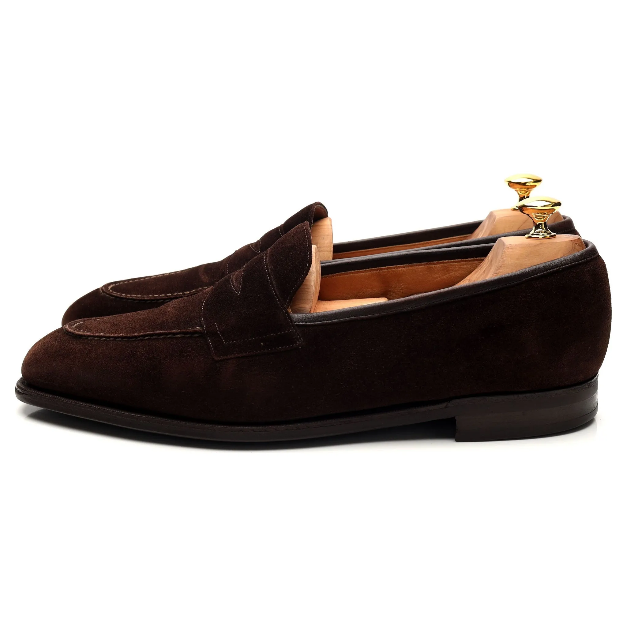 'Sloane' Dark Brown Suede Loafer UK 11 F