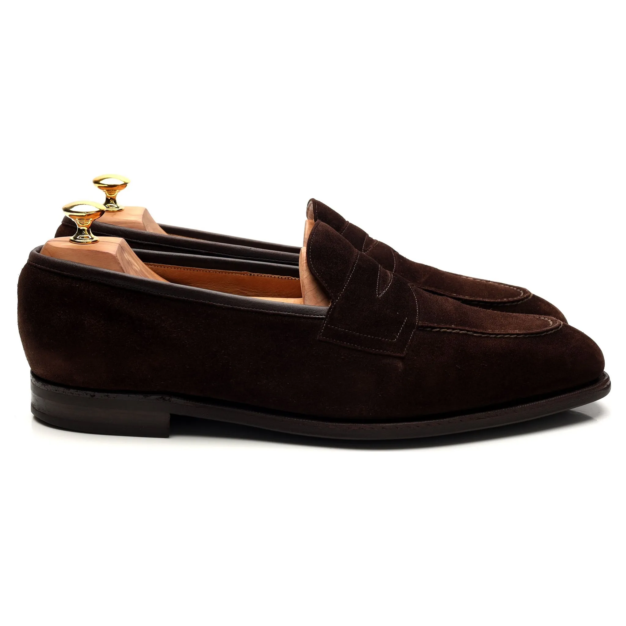 'Sloane' Dark Brown Suede Loafer UK 11 F