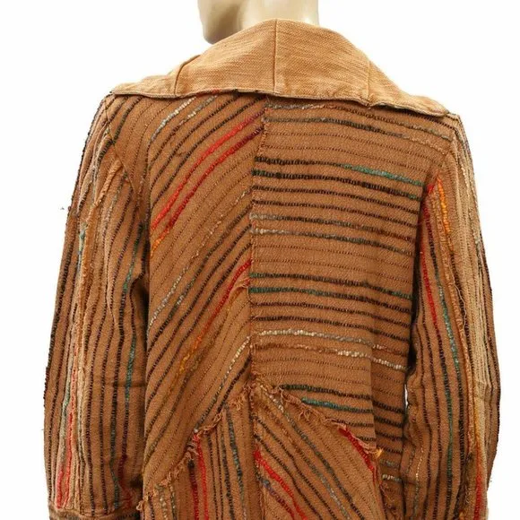 Soft Surroundings Kinsale Bouclé Jacket Top Embroidered Striped S New