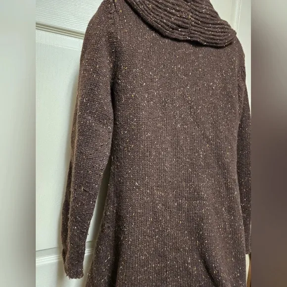 Soft Surroundings Womens Brown Speckled Chateau Duster Cardigan SizeXS