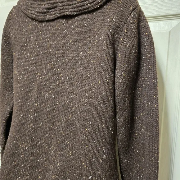 Soft Surroundings Womens Brown Speckled Chateau Duster Cardigan SizeXS