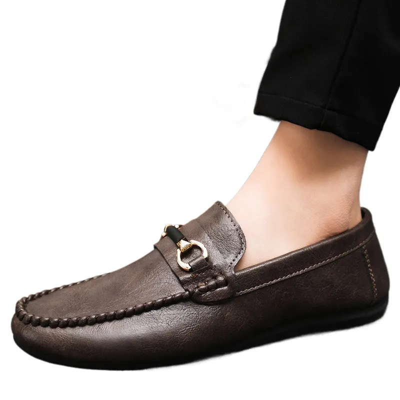 Spring and summer Doudou shoes men's casual shoes cloth shoes lazy shoes driving breathable one pedal men's shoes foreign trade large size 4546