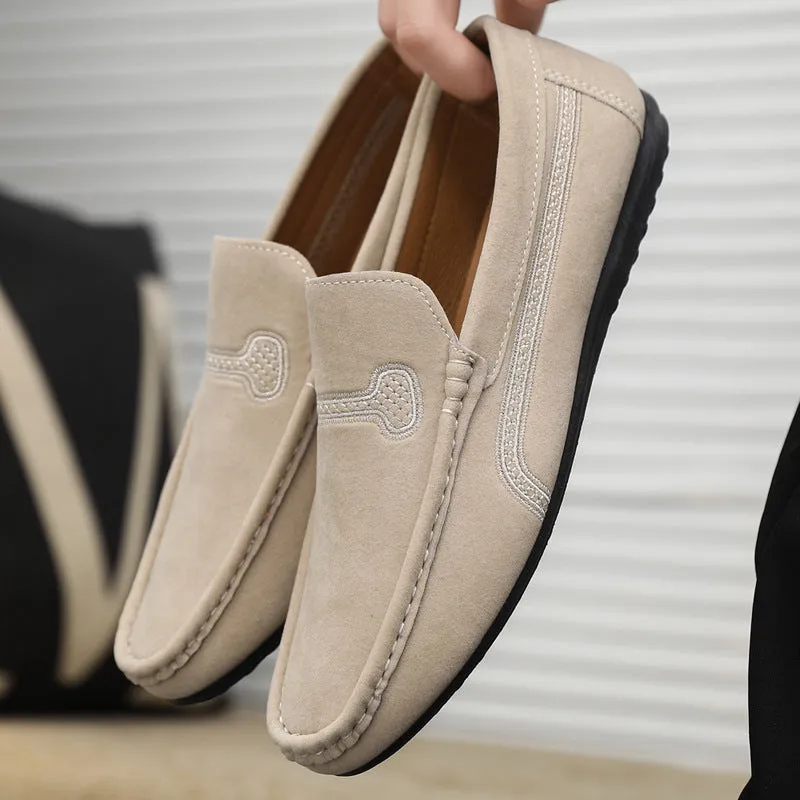 Spring and summer Doudou shoes men's casual shoes cloth shoes lazy shoes driving breathable one pedal men's shoes foreign trade large size 4546