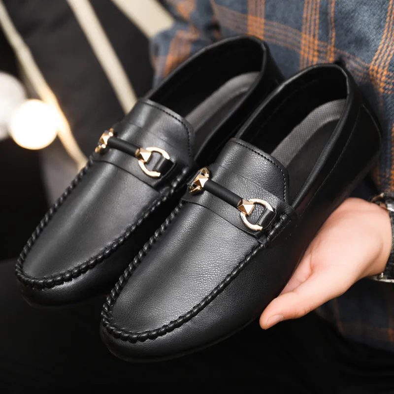 Spring and summer Doudou shoes men's casual shoes cloth shoes lazy shoes driving breathable one pedal men's shoes foreign trade large size 4546