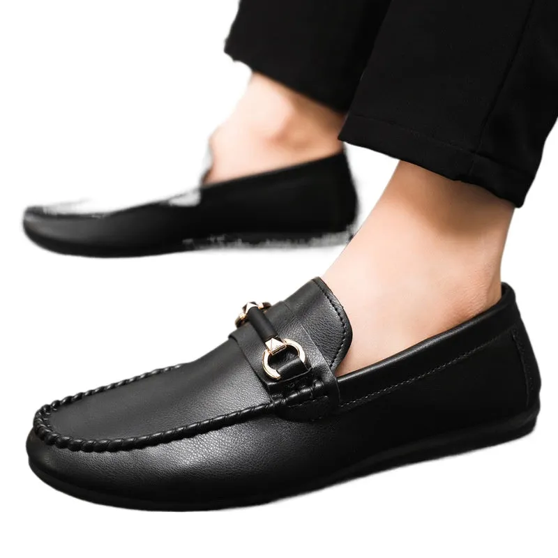 Spring and summer Doudou shoes men's casual shoes cloth shoes lazy shoes driving breathable one pedal men's shoes foreign trade large size 4546