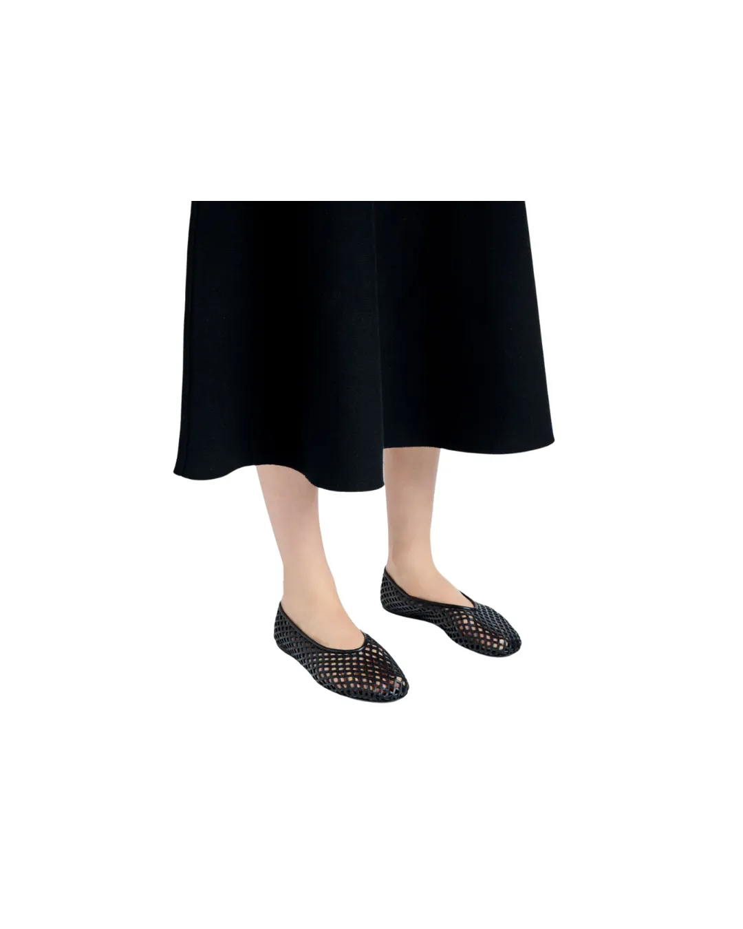 Tee Perforated Ballerina Flats