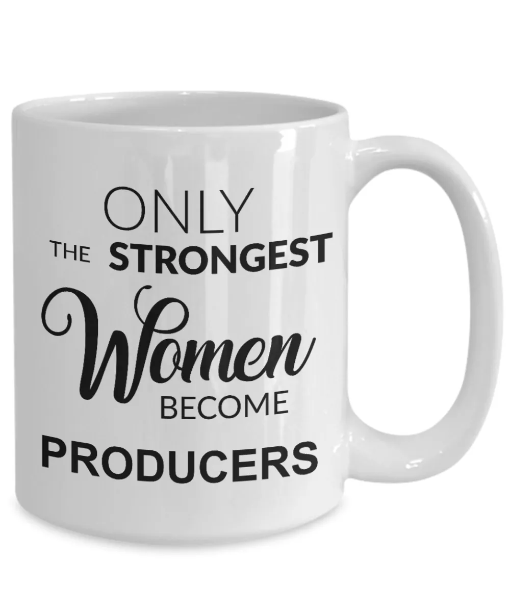 TV Video Film Producer Gifts for Women Only the Strongest Become Producers Mug Coffee Cup