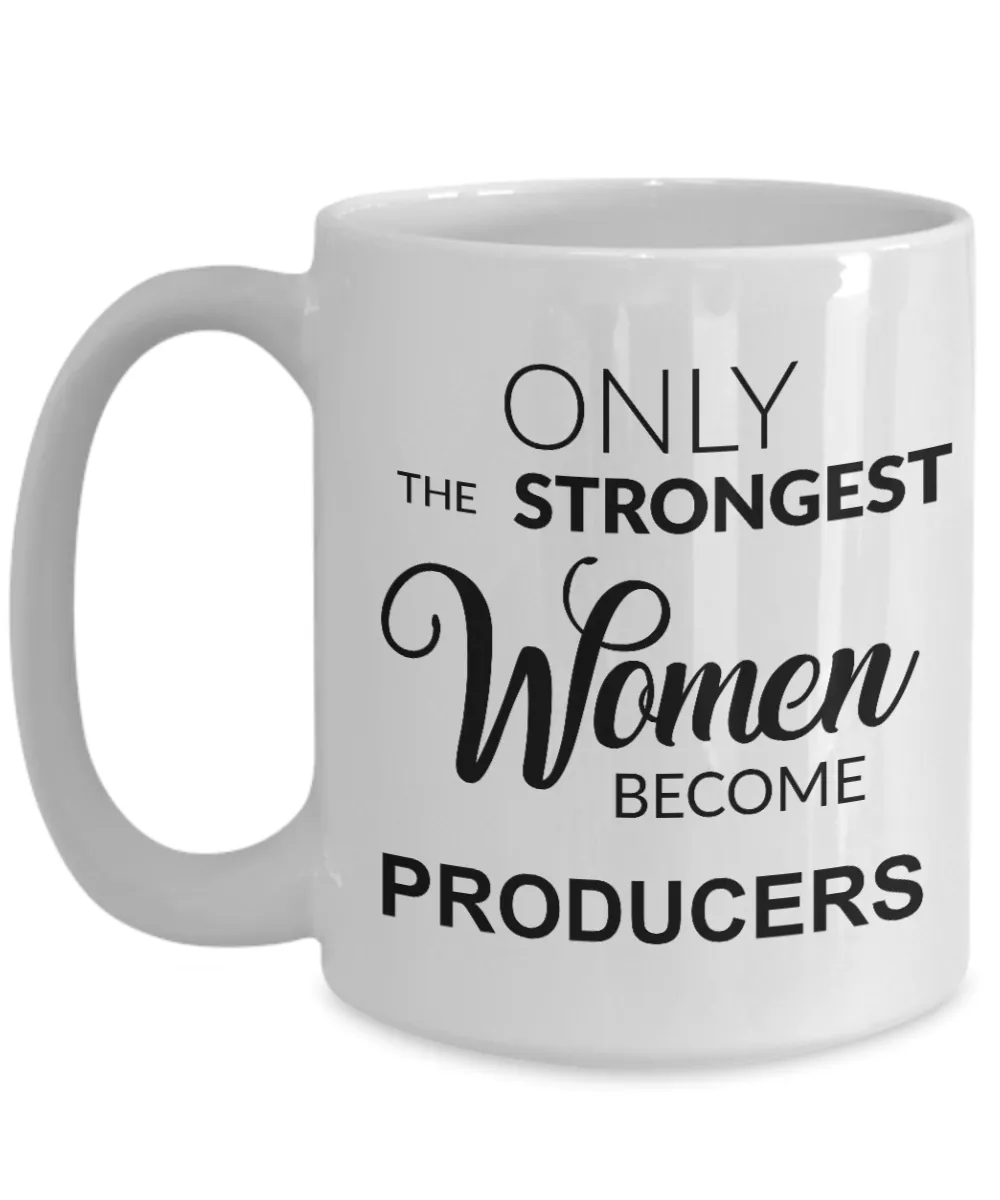 TV Video Film Producer Gifts for Women Only the Strongest Become Producers Mug Coffee Cup