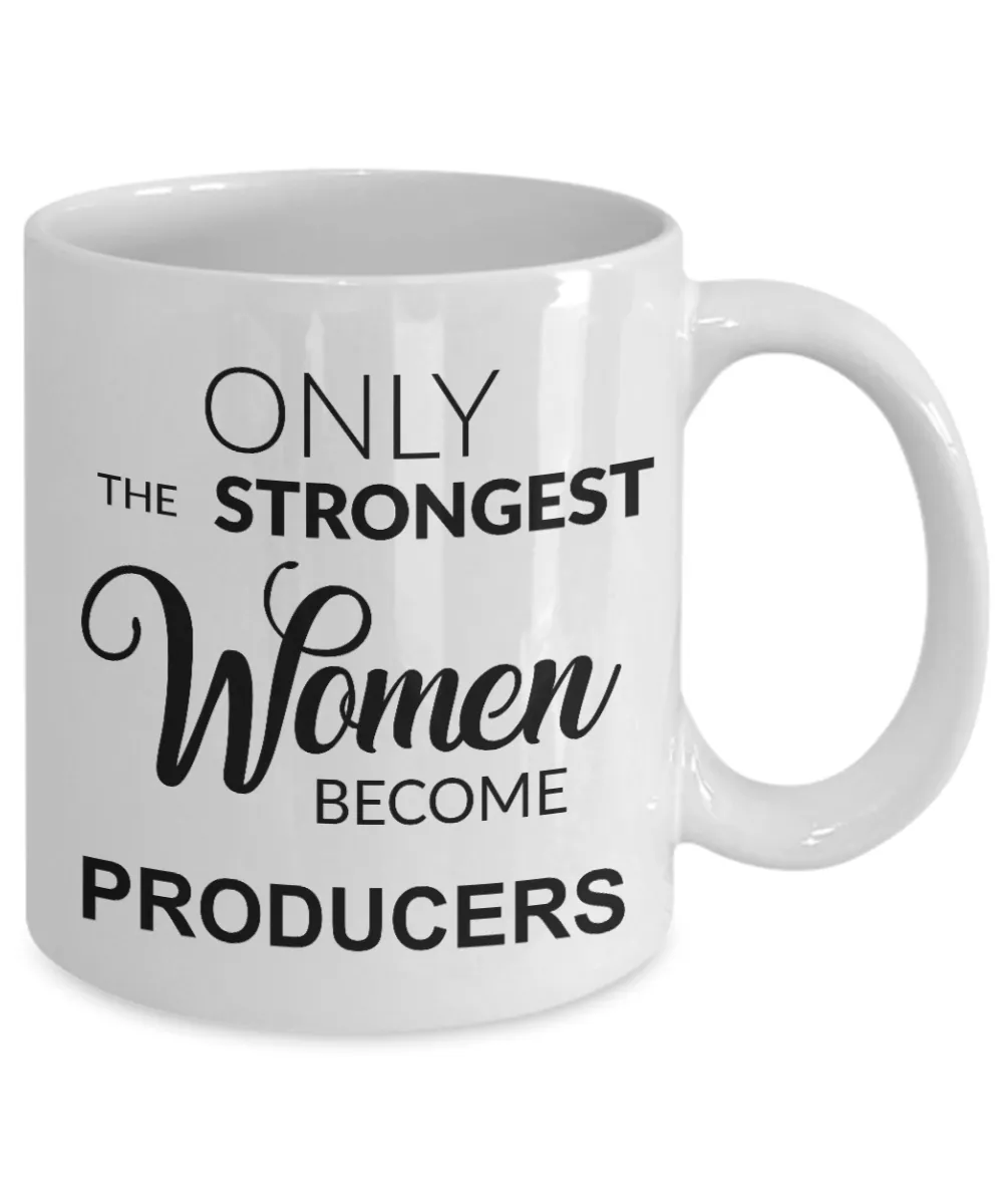 TV Video Film Producer Gifts for Women Only the Strongest Become Producers Mug Coffee Cup