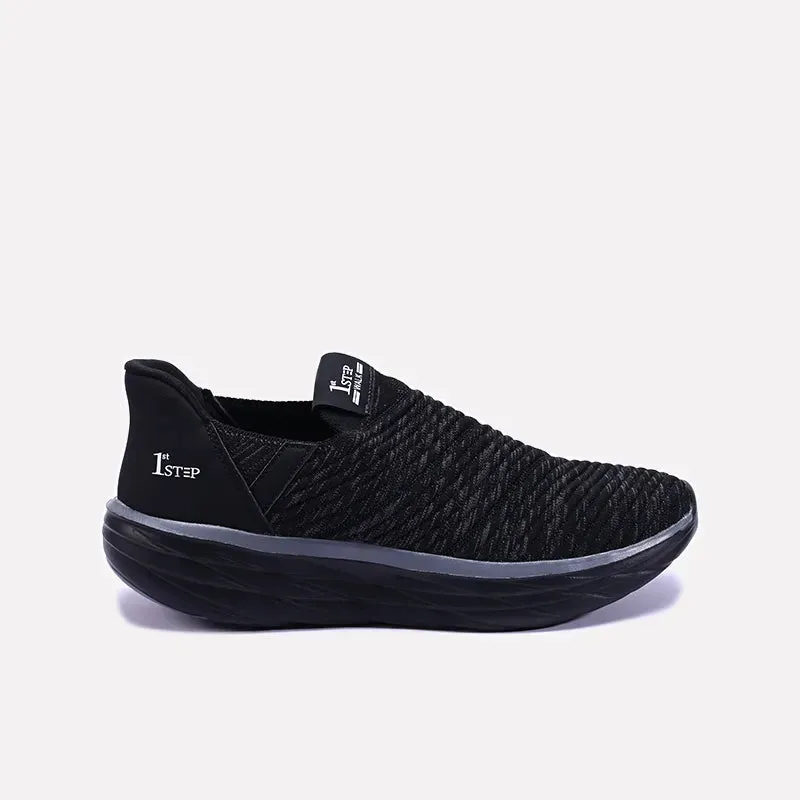 Vortex Black Slip On Sneakers 0120503