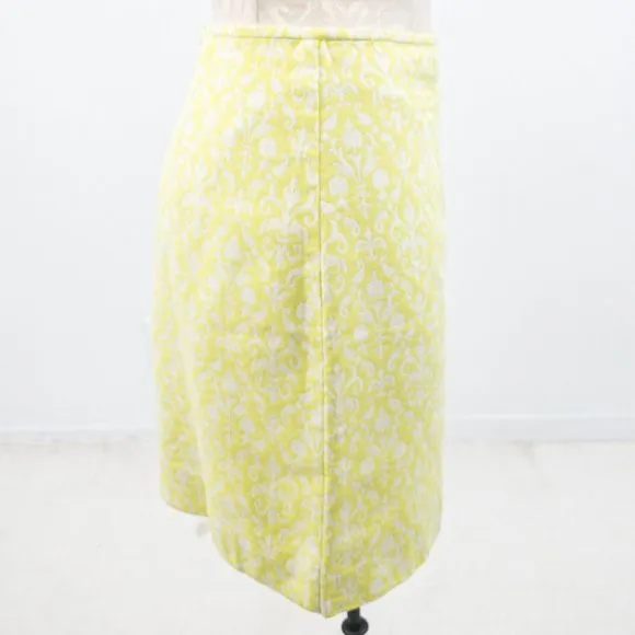 VTG 6 90s Jacquard Damask Print Mini Skirt Neon