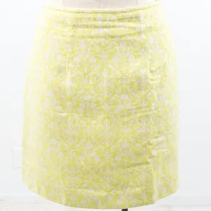 VTG 6 90s Jacquard Damask Print Mini Skirt Neon