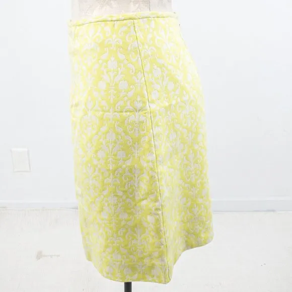 VTG 6 90s Jacquard Damask Print Mini Skirt Neon