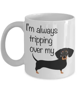 Wiener Dog Mug Funny Dachshund Coffee Mug Dachshund Gifts for Men and Women Gifts for Dachshund Lovers I'm Always Tripping Over My Wiener Coffee Mug