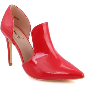Women “NAHIA” Closed Pointy Toe Flap Style High Heel Courts