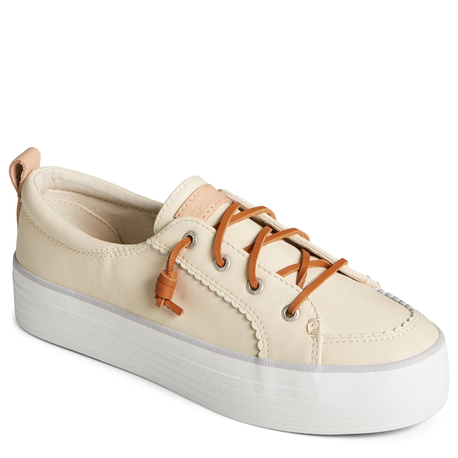 Women's Crest Vibe Platform Sneaker Bone (STS89602)