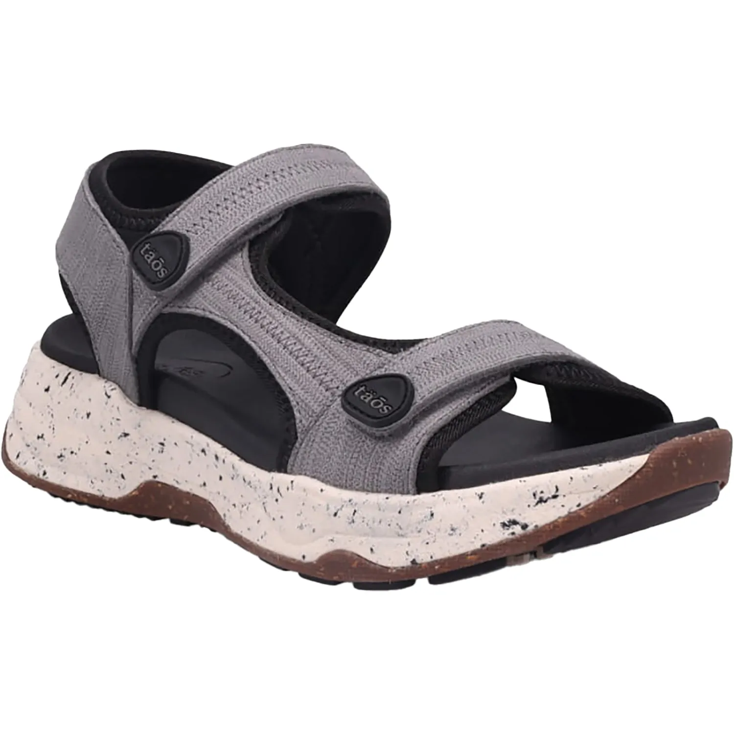 Women's Taos Super Slide Grey Emboss Nubuck