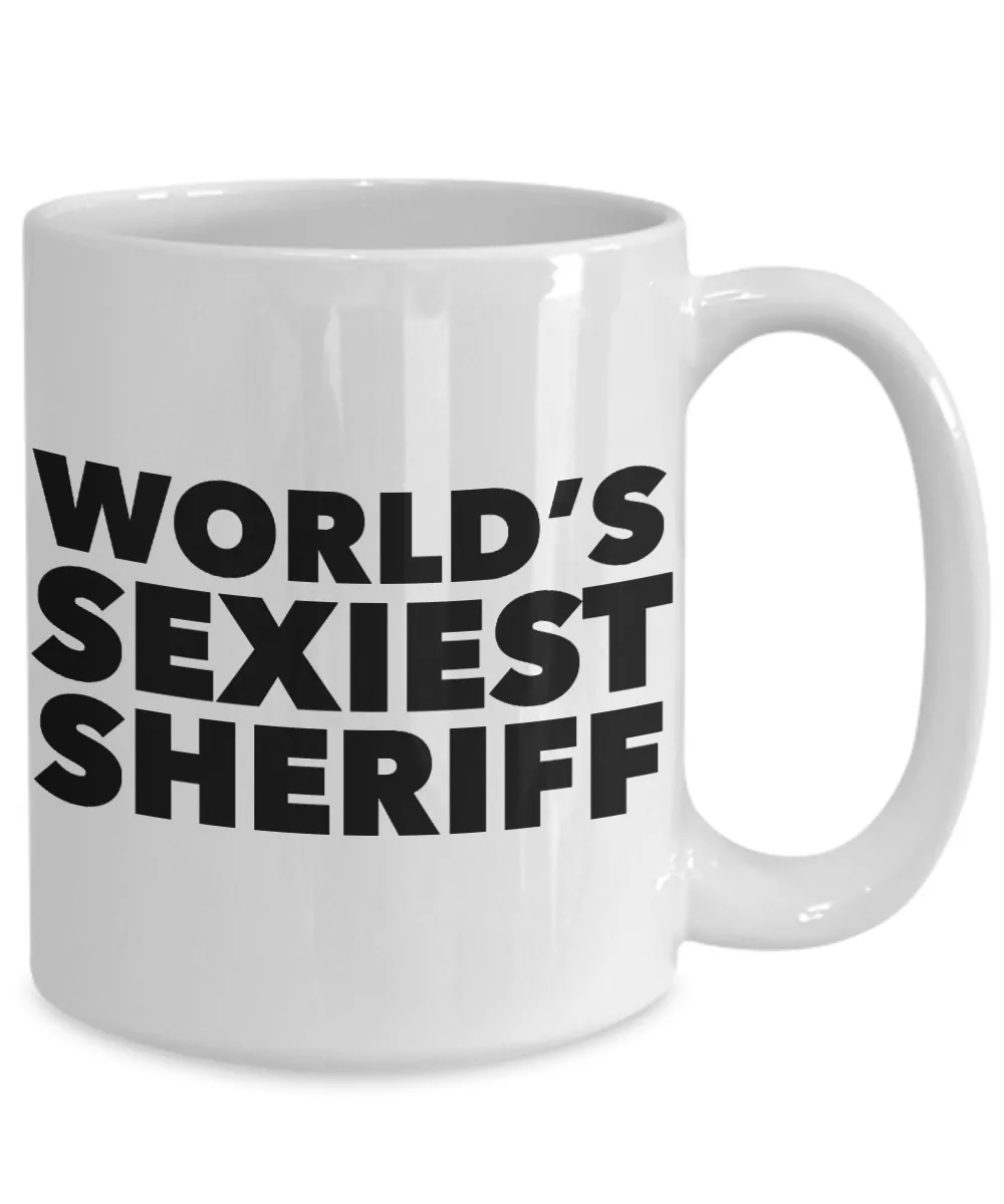 World's Sexiest Sheriff Mug Academy Graduation Gifts Ceramic Coffee Cup