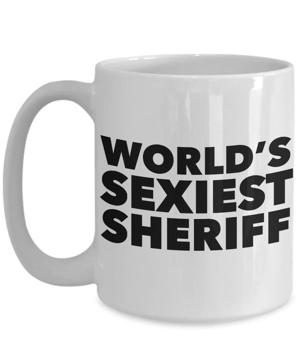 World's Sexiest Sheriff Mug Academy Graduation Gifts Ceramic Coffee Cup