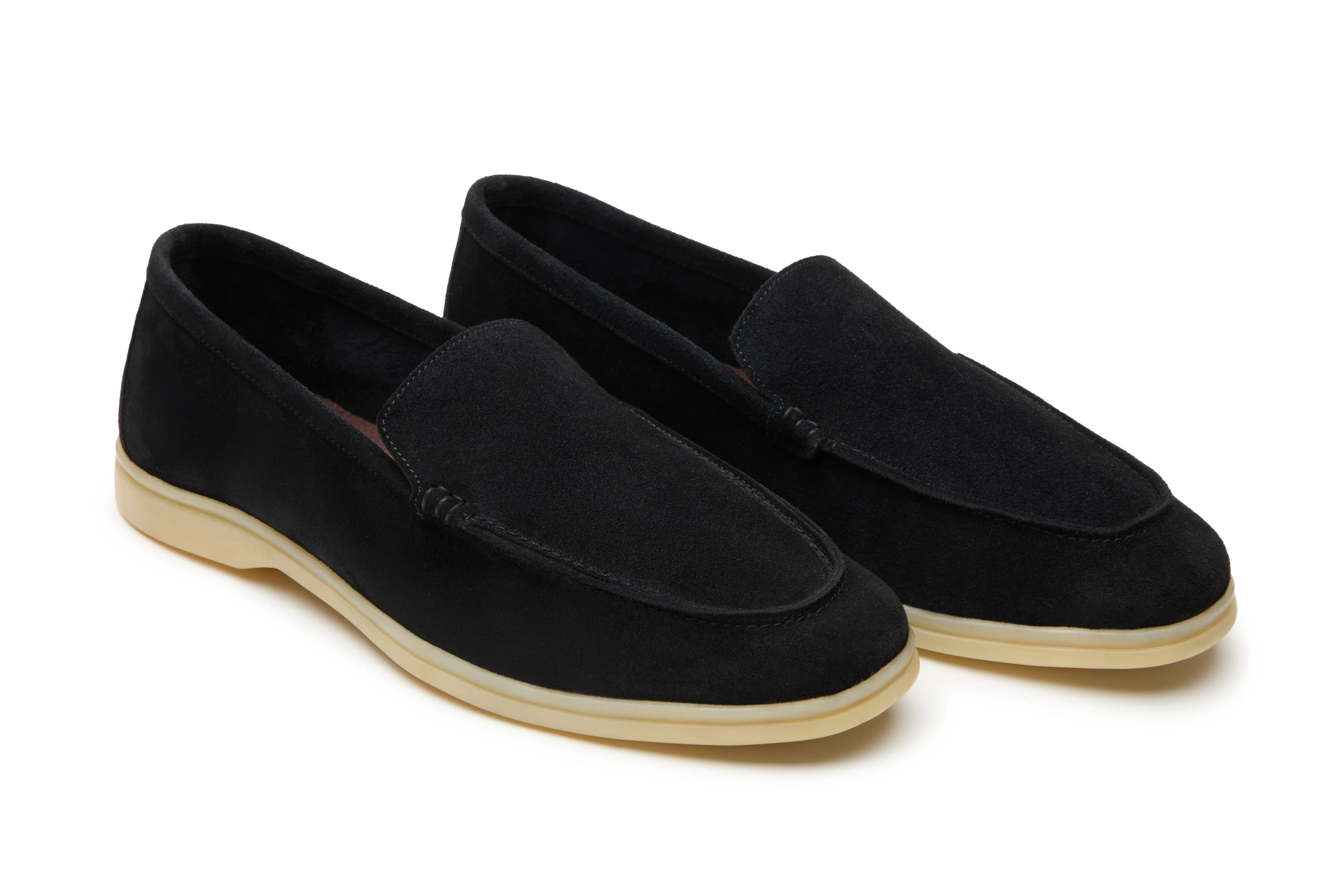 Yacht Loafers In Black Suede